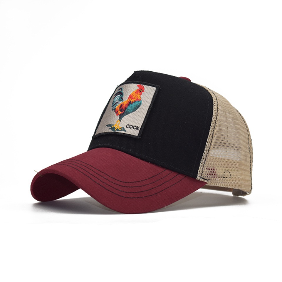 Vyšívaná zvířecí bavlněná síťovaná čepice Dámská baseballová čepice Pánská outdoorová sportovní čepice Kachní čepice_voghion.com