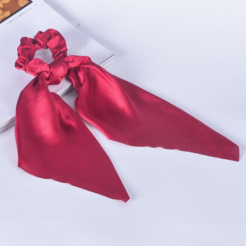 Satin Cloth Long Ribbon Hair Scrunchies display picture 8