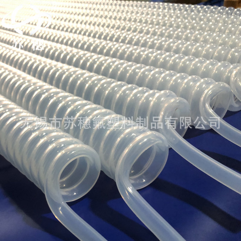 厂家供应 PFA螺旋管 透明氟塑料盘旋管 弹簧伸缩管 塑料-阿里巴巴