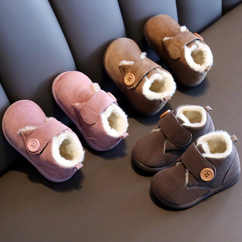 Scarpe da bambino in cotone, 1-3 anni, suole morbide e spesse da uomo invernali, pantaloncini caldi per bambini e ragazze_voghion.com