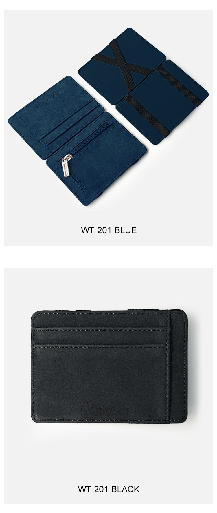 Korean Fashion Wild Creative Models Matte Leather Magic Wallet Card Package Zipper Coin Purse Men's Wallet Wholesale Nihaojewelry display picture 9
