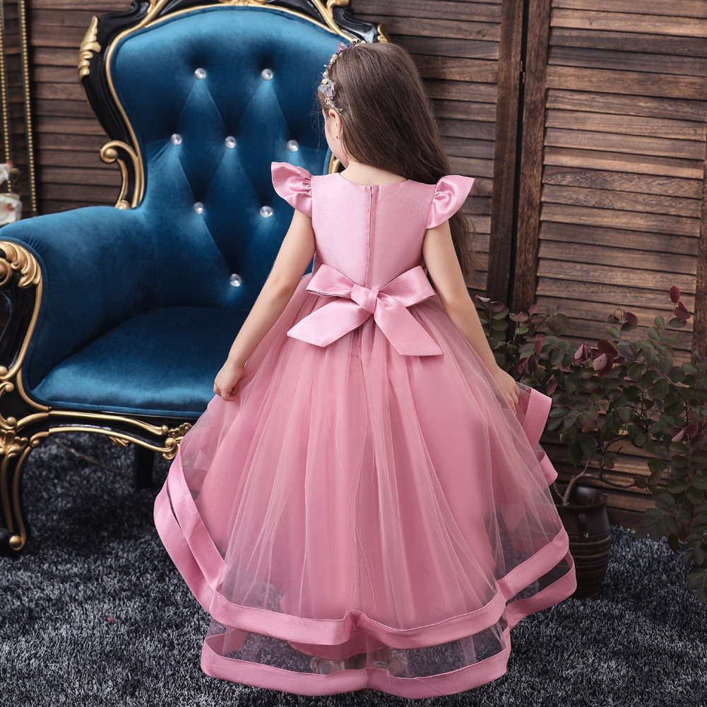 Children's Wedding Dress Girls' Tail Dress Skirt Princess Pettiskirt display picture 19