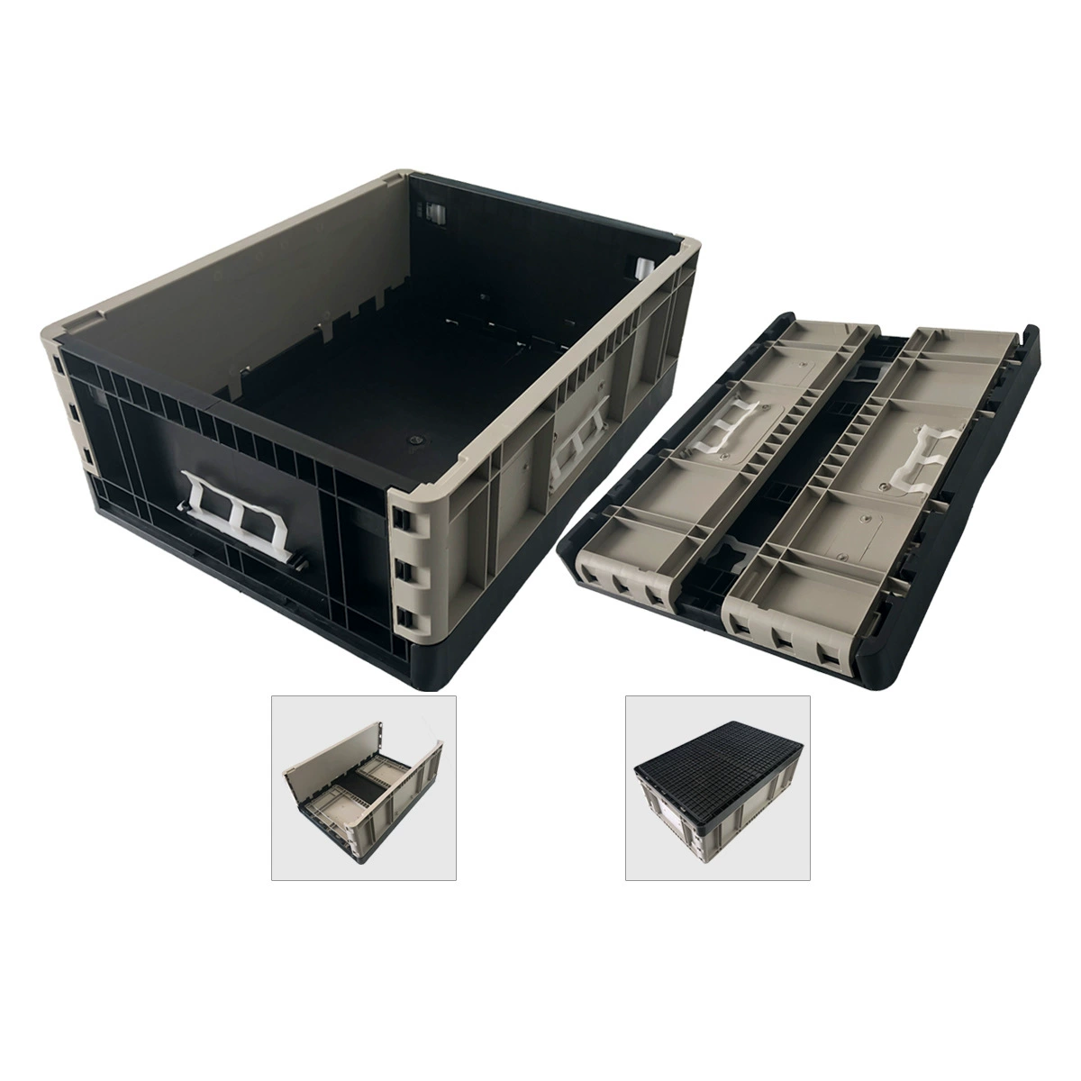 Plastic folding logistics turnover box with a folding turnover box storage and transportable storage can be foldable storage box