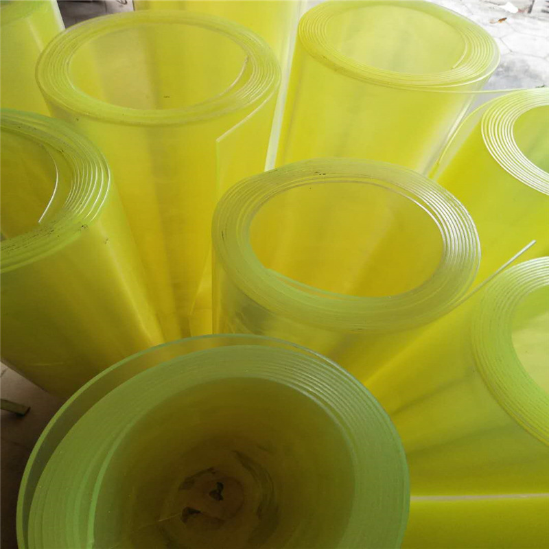 优质聚氨酯板 牛筋板 良好耐磨性 黄色半透明pu弹力板厂家