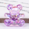 Acrylic colorful rabbit, hairgrip with beads, through hole, with little bears, handmade, simple and elegant design