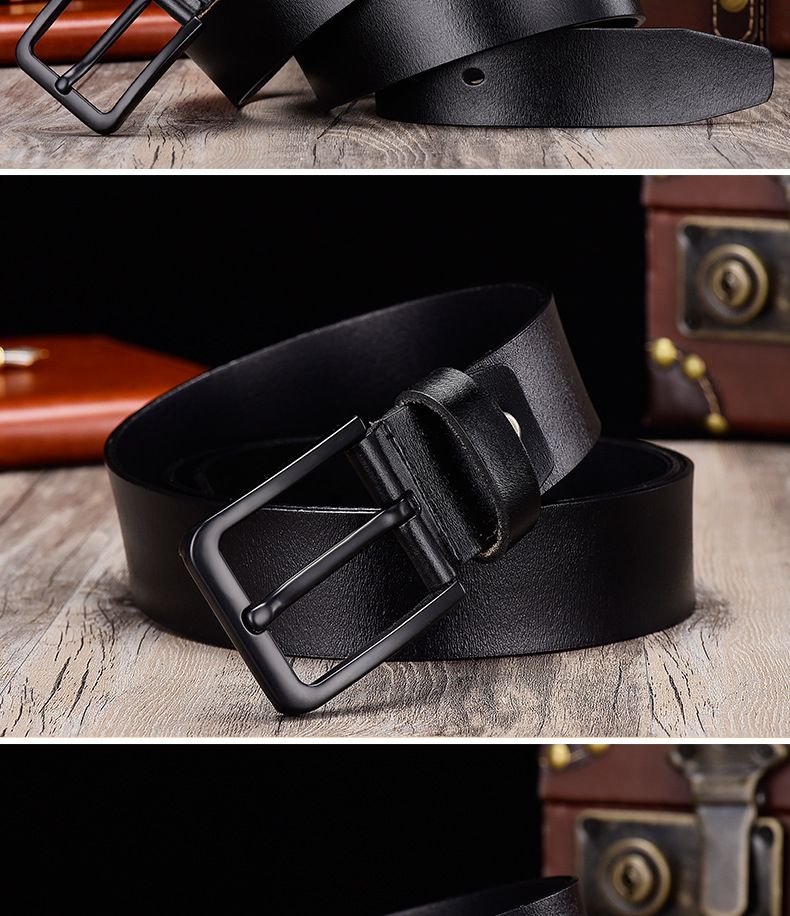 New Men's Cow Genuine Leather Belts Casual Business Style