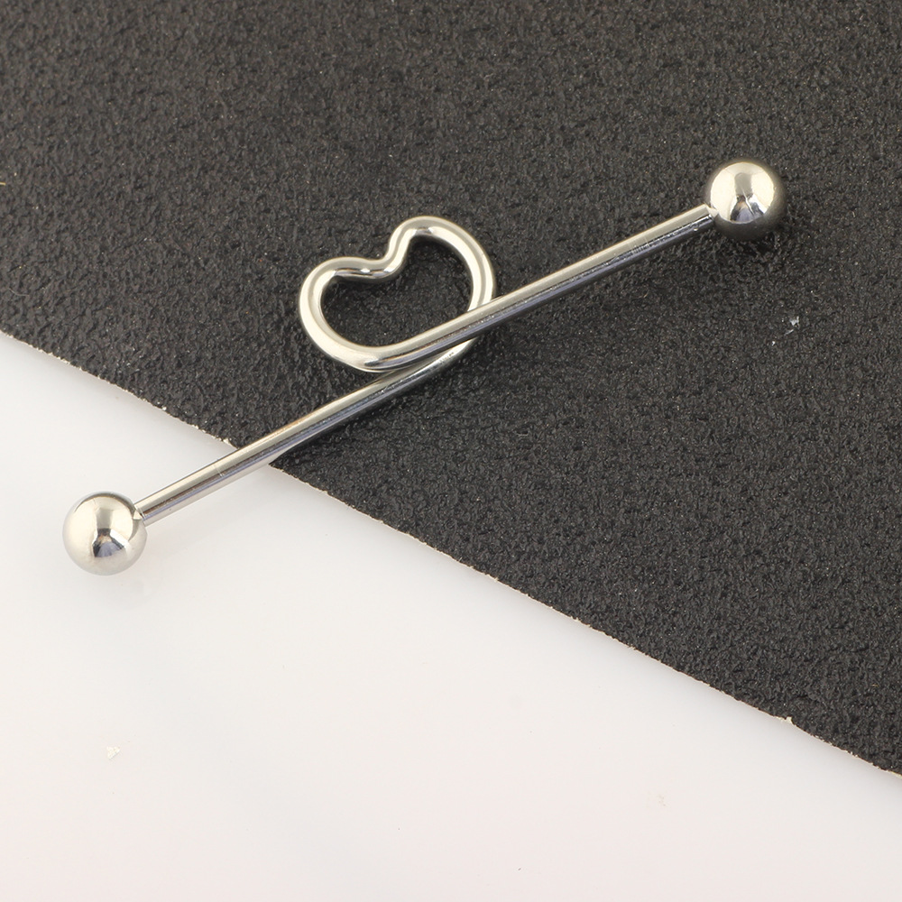5-Piece Industrial Earring Set Long Rod Piercing Earrings Stainless Steel Ear Cartilage Jewelry Set detail image 24