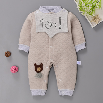 new pattern Infants men and women baby Saliva towel Climbing clothes one-piece garment Manufactor Direct selling pure cotton Romper