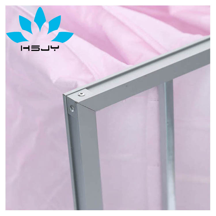 昆山HSJY生产铝框 粉红色 空调箱 静电 F7中效无纺布袋式过滤器