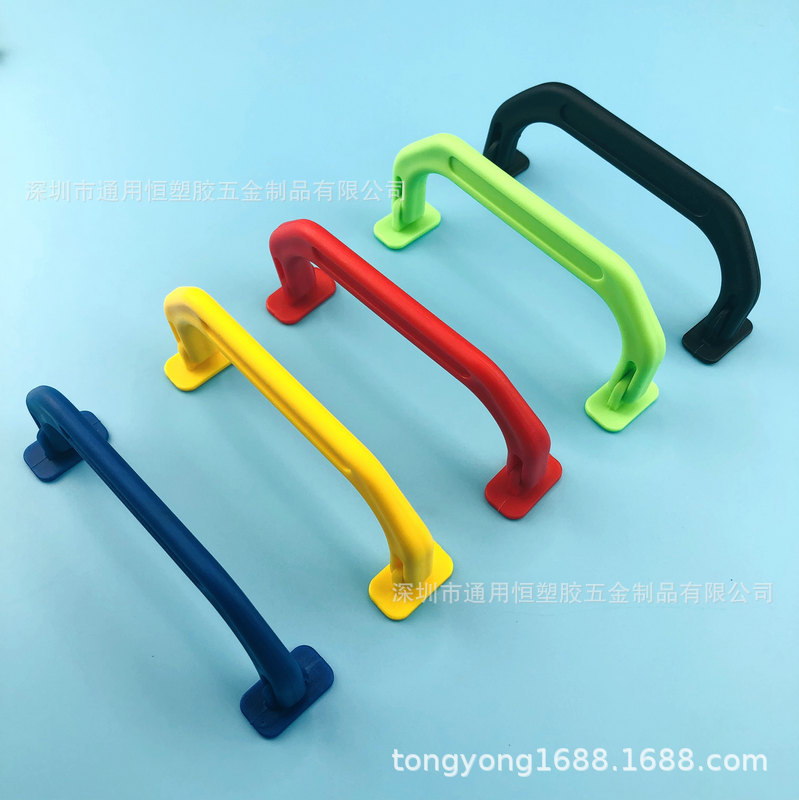 供应塑胶提手工艺礼品盒把手塑料提手文具彩盒拎手首饰盒箱包提手