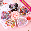 Children's cute hair accessory heart-shaped, wallet PVC with zipper, hair rope, Korean style