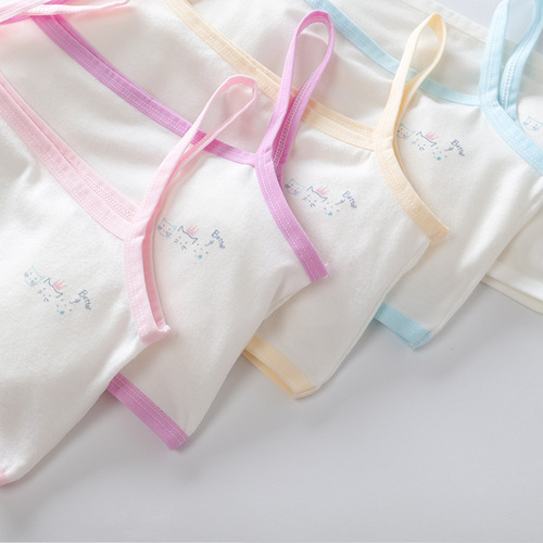 Girls camisole pure cotton girl bra developmental period 9 students, big children 10 little girls underwear 13-14 years old