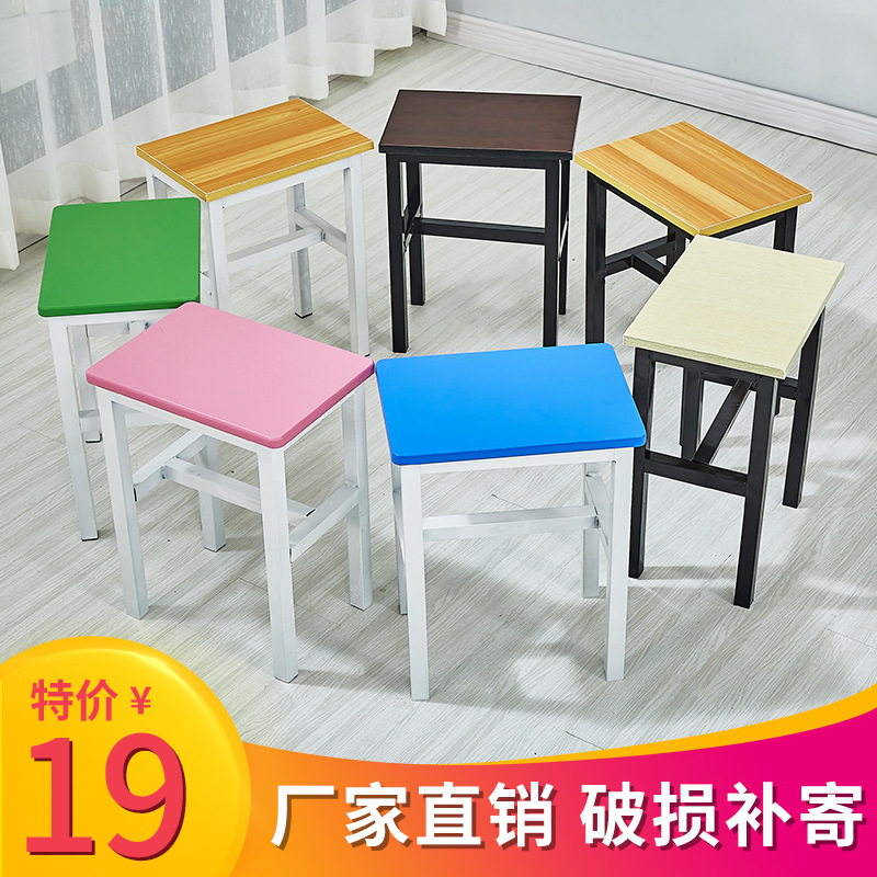 Stool Training Bench Color Dormitory Bench Student Stool Thick Snack Bild Bench Wall With Iron Bench Adult Bench