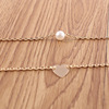 Necklace from pearl, universal chain for key bag , European style, suitable for import, simple and elegant design