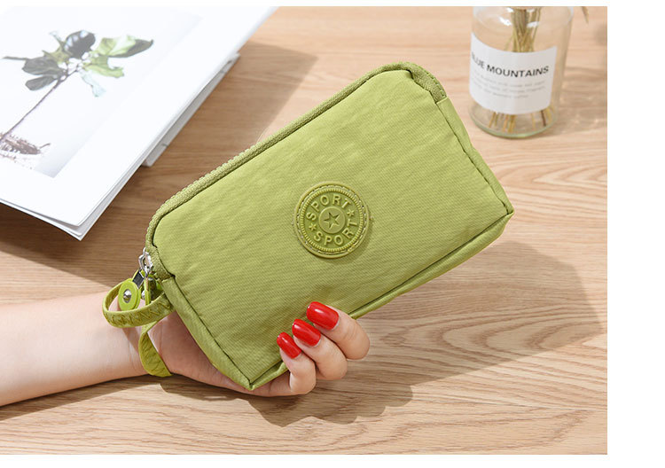 Women's Solid Color Nylon Sewing Thread Zipper Coin Purses display picture 5