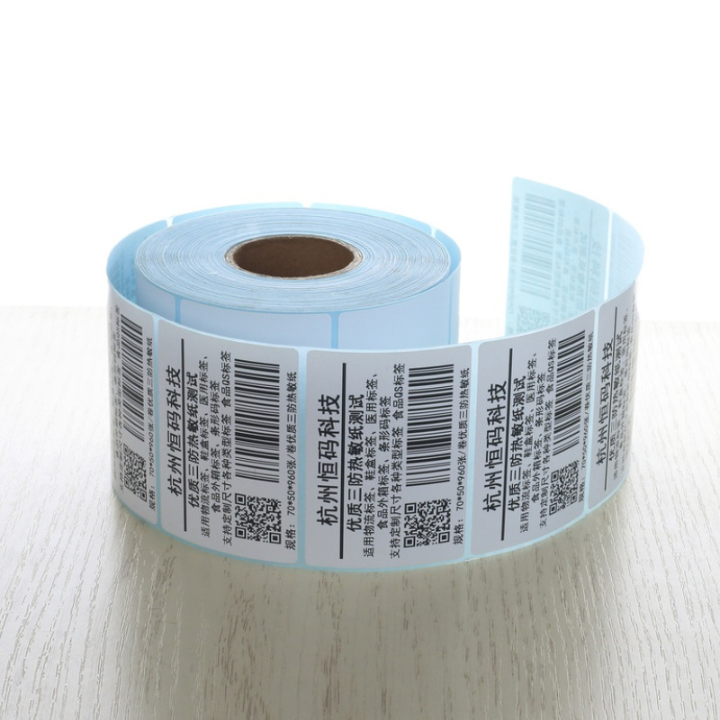 Thermal label paper 50 20 30 40 60 70 Self adhesive Barcode Printing Can be customized Three anti quality
