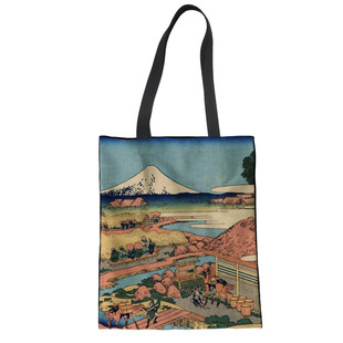 Cloth Bag Women's Cross-border New European and American Women's Bag Painting Canvas Bag Casual Shoulder Bag Canvas Handbag