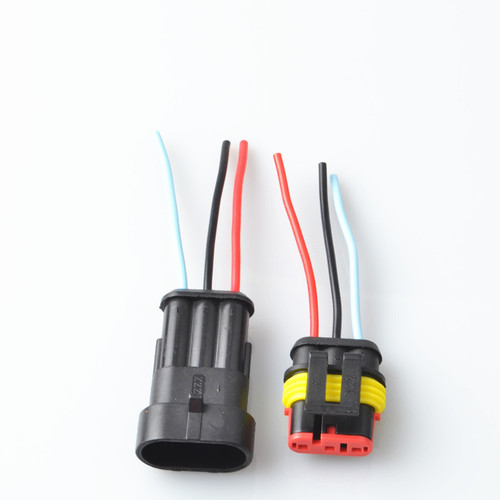 3P 1.5 series HID plug car waterproof connector car connector plug with wire 7cm per side