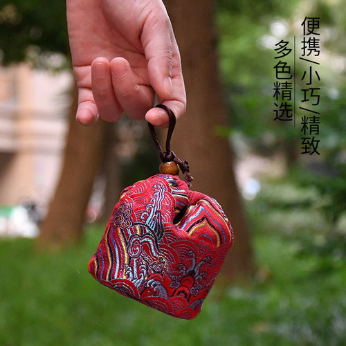 Tea set small single cup built-in cup bundle pocket small tea can storage bag master cup tea cup cloth bag with logo