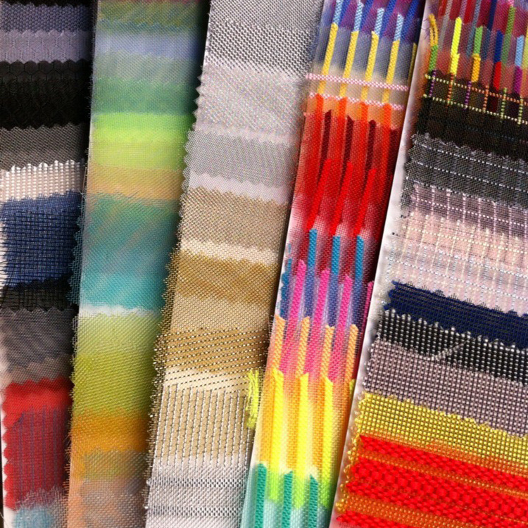厂家直销 尼龙格纱网 彩条提花彩条尼龙格纱网  大量现货
