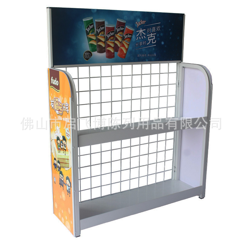 金属展架厂家制作定制展会支架 零售展台 超市牛肉干挂网陈列架