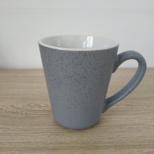 V型雨点釉陶瓷马克杯 出口外贸咖啡杯定logo印图案 锥形陶瓷杯