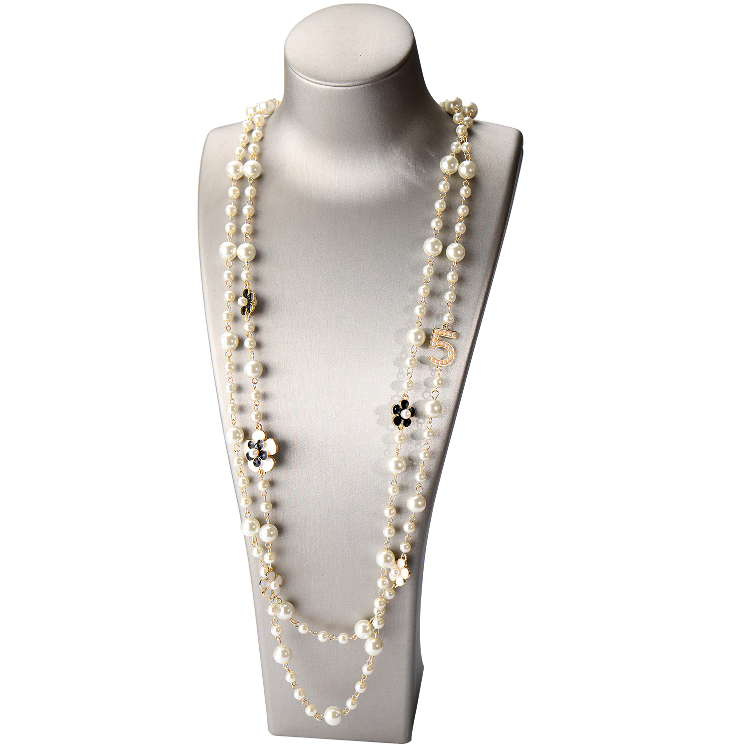 Pearl Necklace Korean Edition fashion have more cash than can be accounted for Multilayer 5 Small fragrant wind Pendant Accessories Decorative chain Manufactor wholesale On behalf of