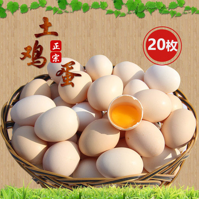 农家野外散养土鸡蛋新鲜天然农村五谷自养土家鸡蛋草鸡蛋20枚装
