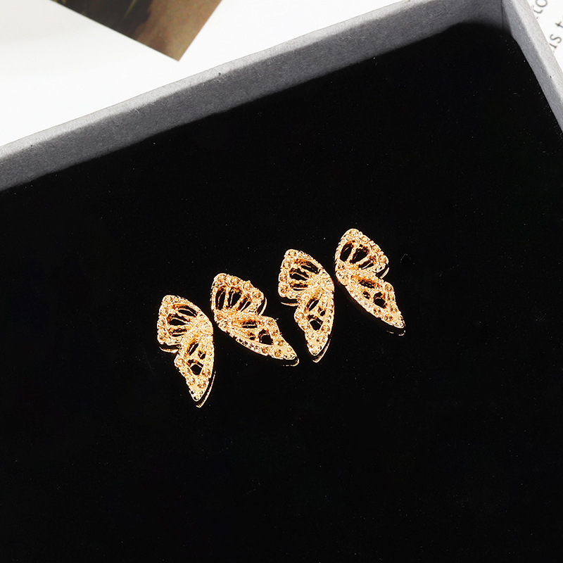 Jewelry Fashion Metal Symmetric Butterfly Earring Set 4 Women display picture 3