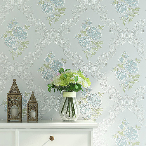 Korean style rural rose flower non-woven wallpaper for girls' bedrooms, wedding rooms, living rooms, warm and romantic wallpaper 50401