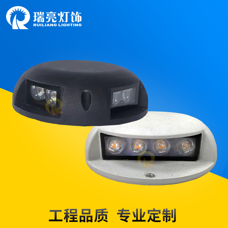 led 户外透光地埋灯步道踏步台阶灯免开孔透光灯侧发光过道侧壁灯