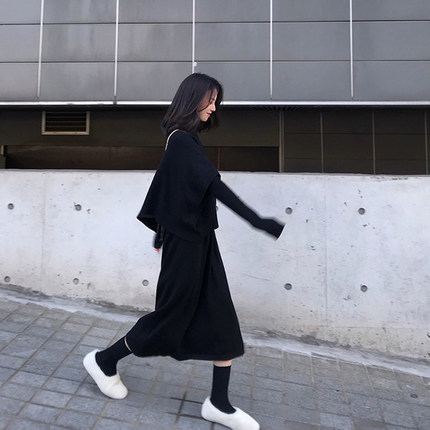 Early autumn Women 2019 new pattern HyunA Two suit Korean Edition fashion Western style Waist Show thin temperament Dress