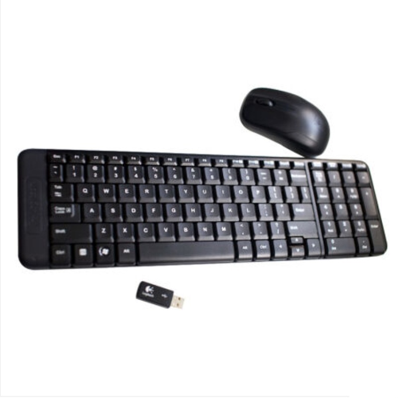 En stock Logitech mk220 teclado inalámbrico y traje de ratón de escritorio portátil Oficina teclado y ratón