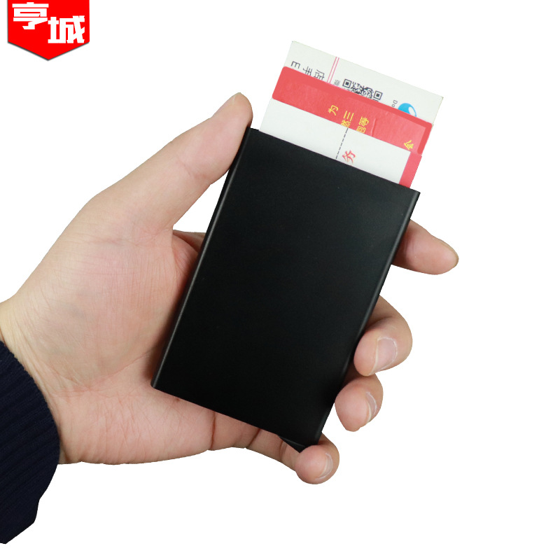 Automatic Pop-up Credit Card Box, Business Card Box, Metal Aluminum Card Holder, Anti-theft Anti-magnetic R F I D Card Holder