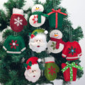 亚马逊圣诞树装饰挂件套装可爱布艺小吊饰礼品圣诞节挂饰套装批发