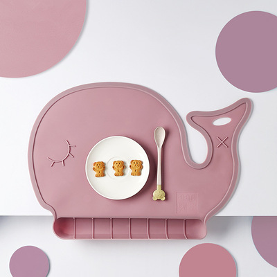 新款宝宝餐垫硅胶 儿童小学生防水防滑防漏便携餐桌垫碗垫可折叠|ru