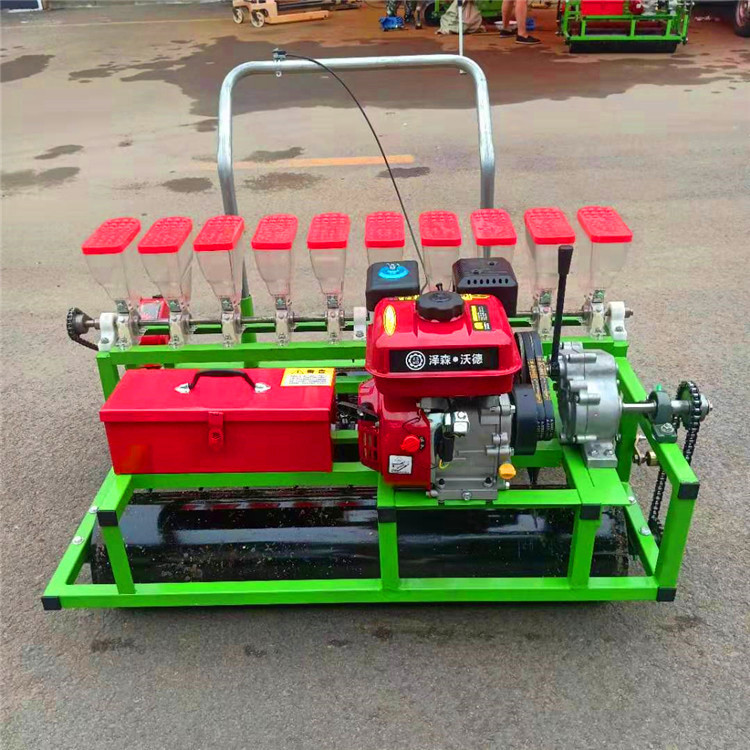 香菜籽播种机 手推汽油式蔬菜种子播种机 蔬菜4-6行播种机