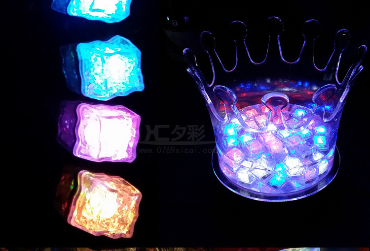 Fashion Colorful Luminous Touch Liquid Sensing Small Ice Cubes display picture 3
