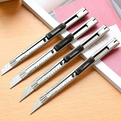 墙纸壁纸刀便携美工刀 不锈钢工具刀 金属办公文具手工用裁纸刀