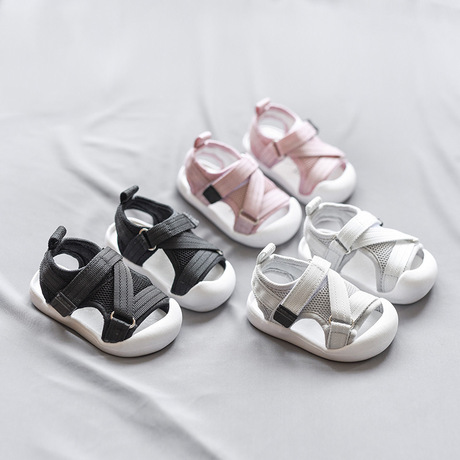 Giày em bé nam 1-3 tuổi lưới thoáng khí dép nữ trẻ em mùa xuân và mùa thu 0 trẻ sơ sinh đế mềm, giày đế mềm Giày em bé