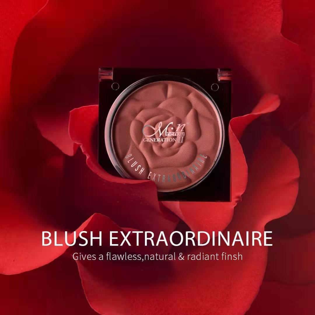 Meojo Red Ten Color Petal Blush Monochrome Rouge Nature lasting concealer matte bead light makeup powder