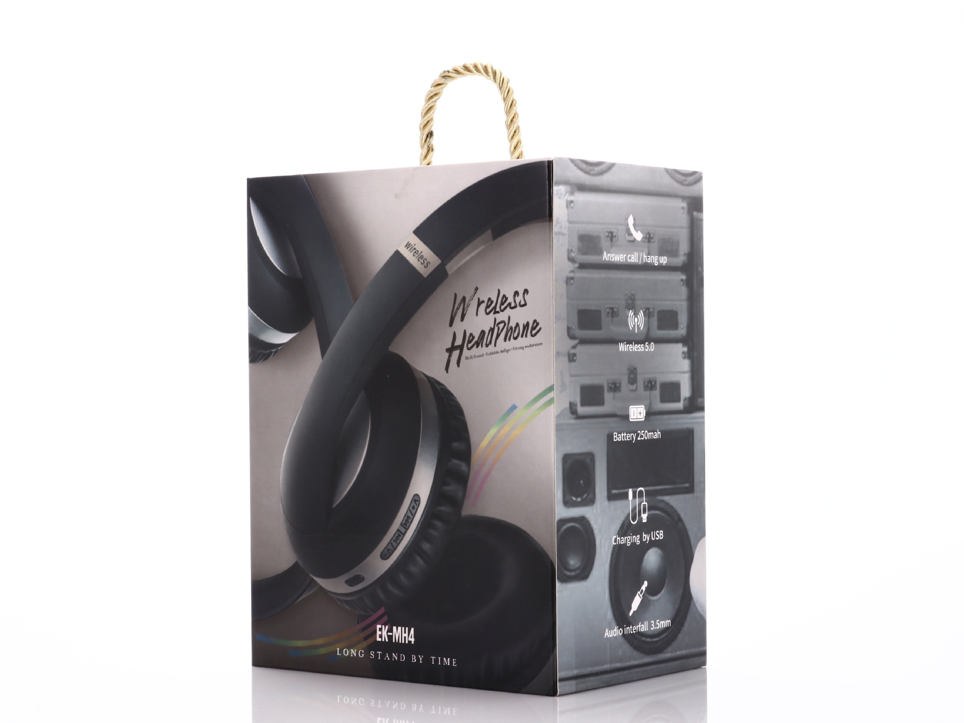 厂家新款私模mh4头戴式无线蓝牙耳机5.0折叠式插卡收音蓝牙耳机