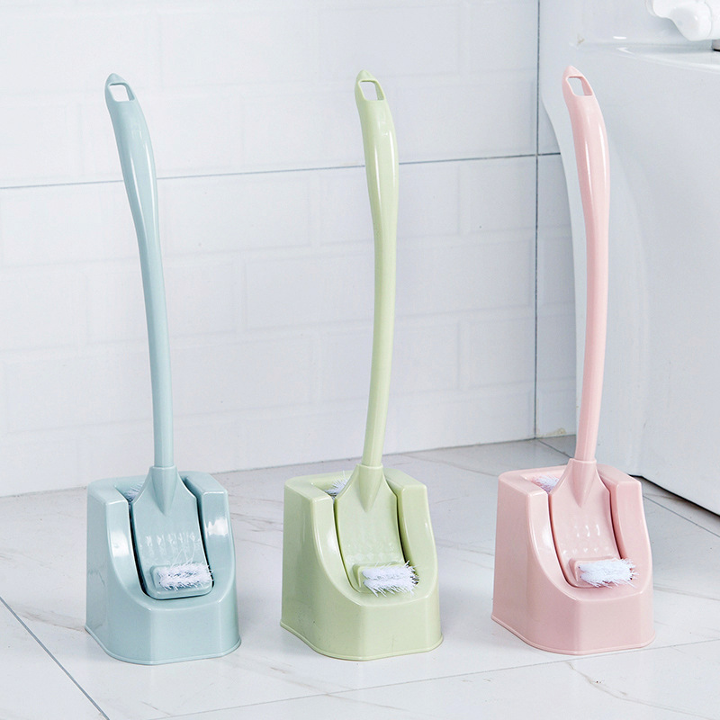 Toilet brush set double-sided long handl...