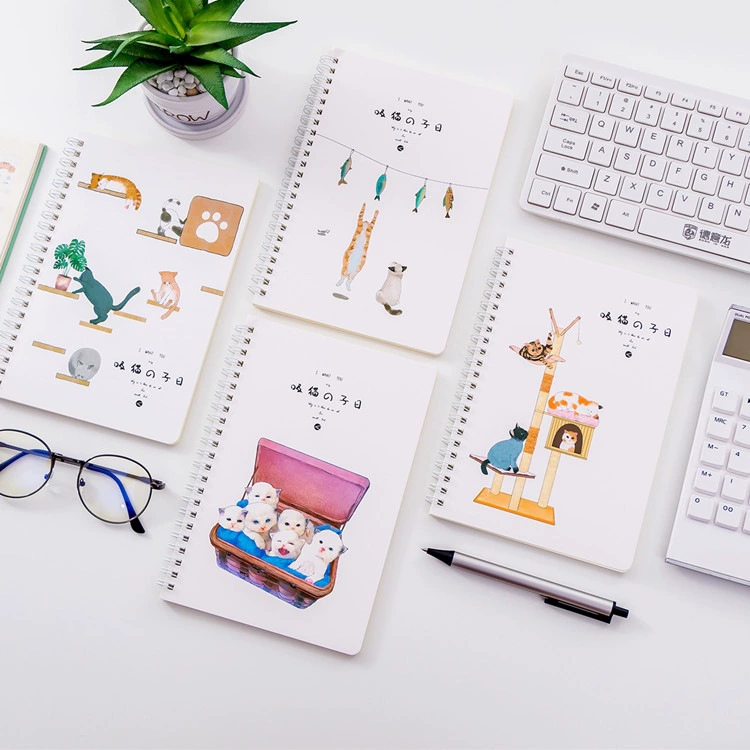 Spiral Notebook for Elementary Students, Thick Cover, Multi-color A6-Style Stationery Gift