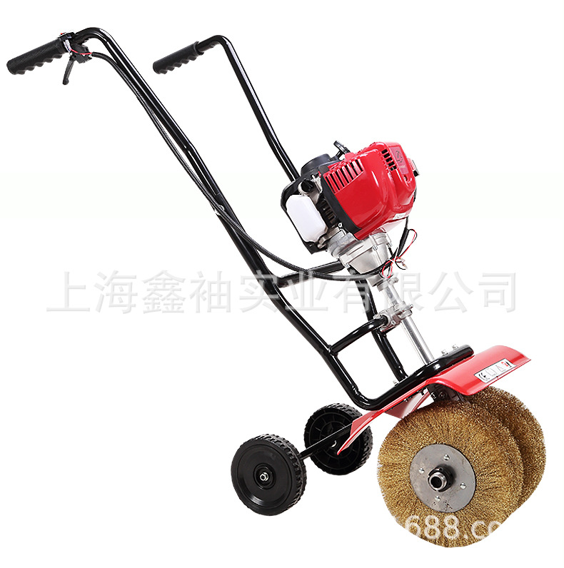 捍绿小型翻新屋顶彩钢瓦除锈打磨机汽油抛光机铁钢板除锈机