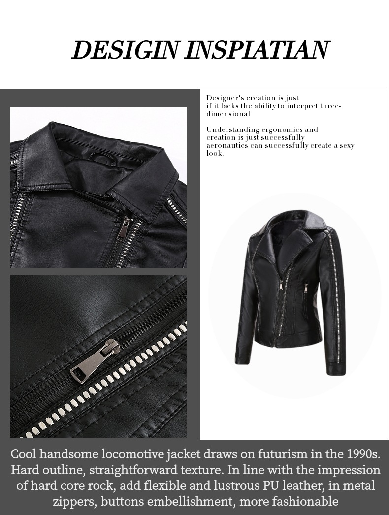 Veste cuir femme en PU - Ref 3447632 Image 12