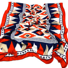 春夏加密紅色民族風流蘇棉麻圍巾秋冬裝飾外貿印花定制披肩