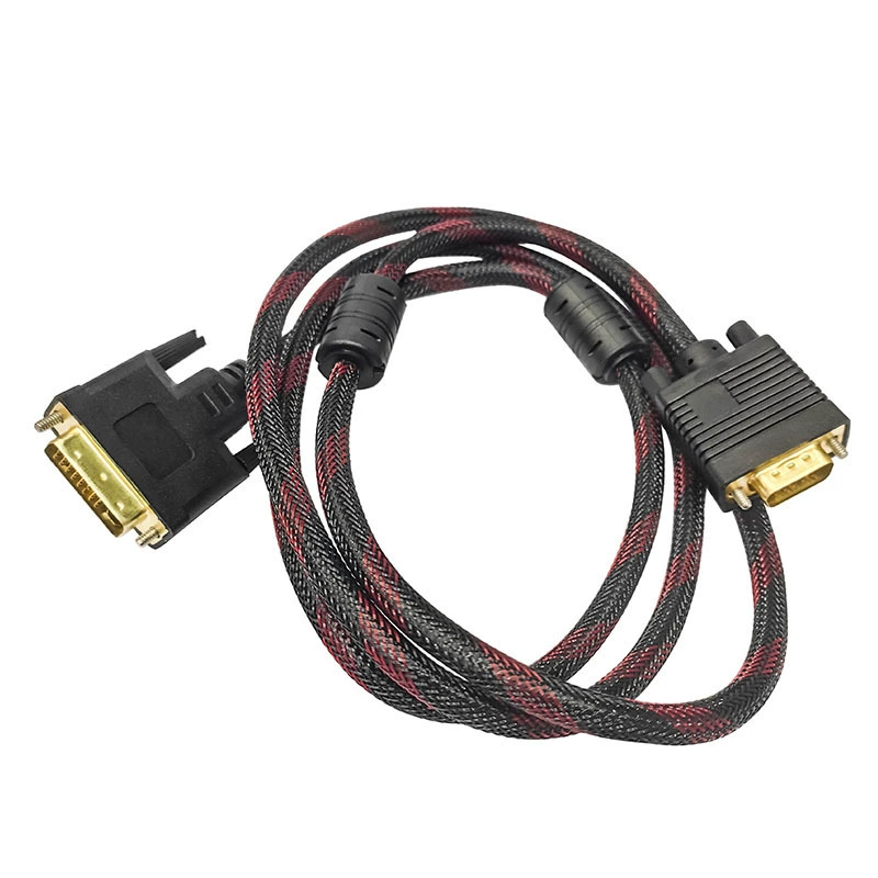 DVI-кабель: переходник DVI 24+5 в VGA, 1.5 м, кабель преобразователь VGA↔DVI