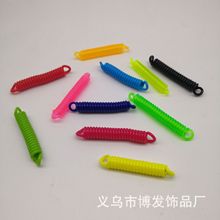 廠家直銷塑料彈簧繩 pu彈簧繩繩 彈弓線透明實色塑料彈簧繩燙兩頭