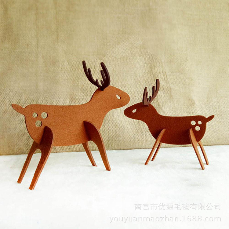 圣诞装饰品圣诞麋鹿摆件 儿童DIY小鹿玩具圣诞饰品礼物可按需制作